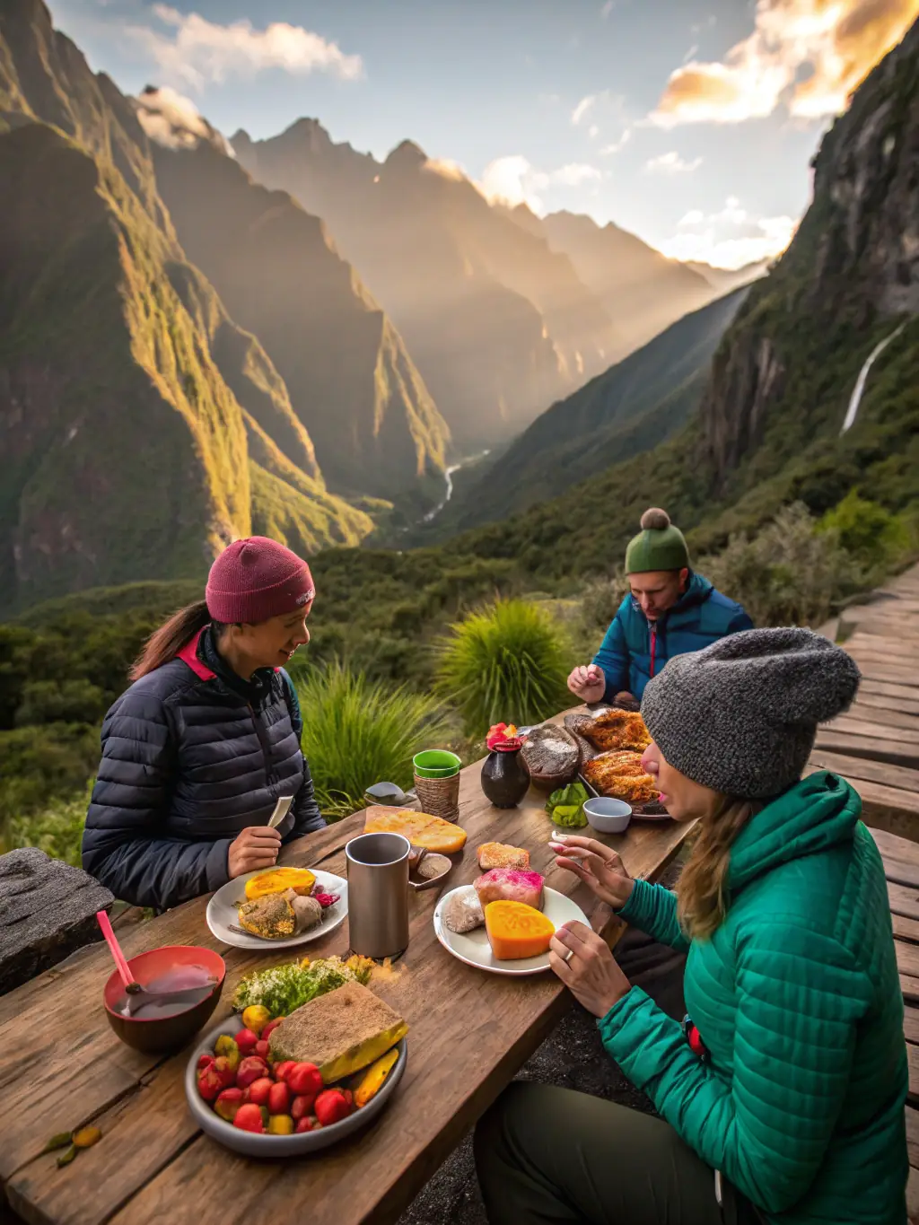 A photograph of ASS-AEROECHOKILO members gathered around a map, planning a mountain hiking route, highlighting the camaraderie and planning involved in alpine activities.